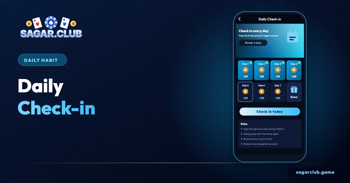 Sagar Club Daily Check-in