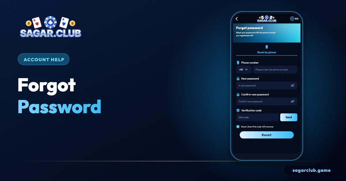Sagar Club Forgot Password