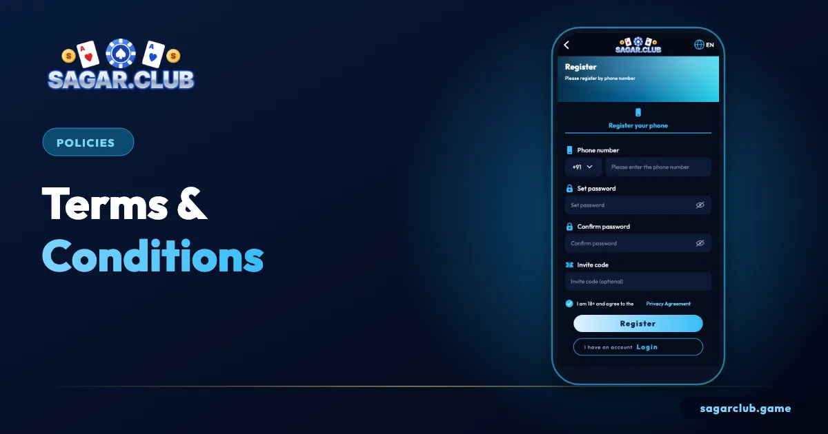 Sagar Club Terms Conditions